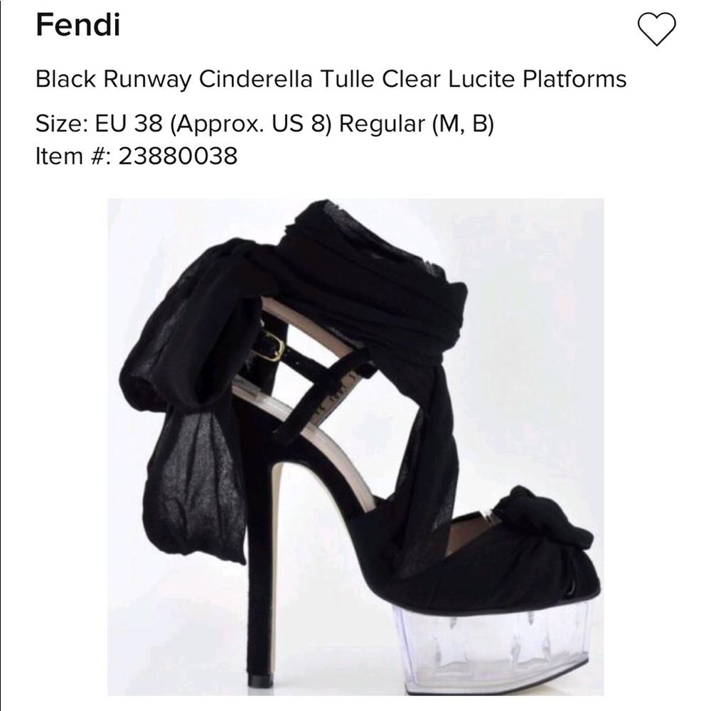 Fendi tulle, lucite platform, Indian Red heels👠